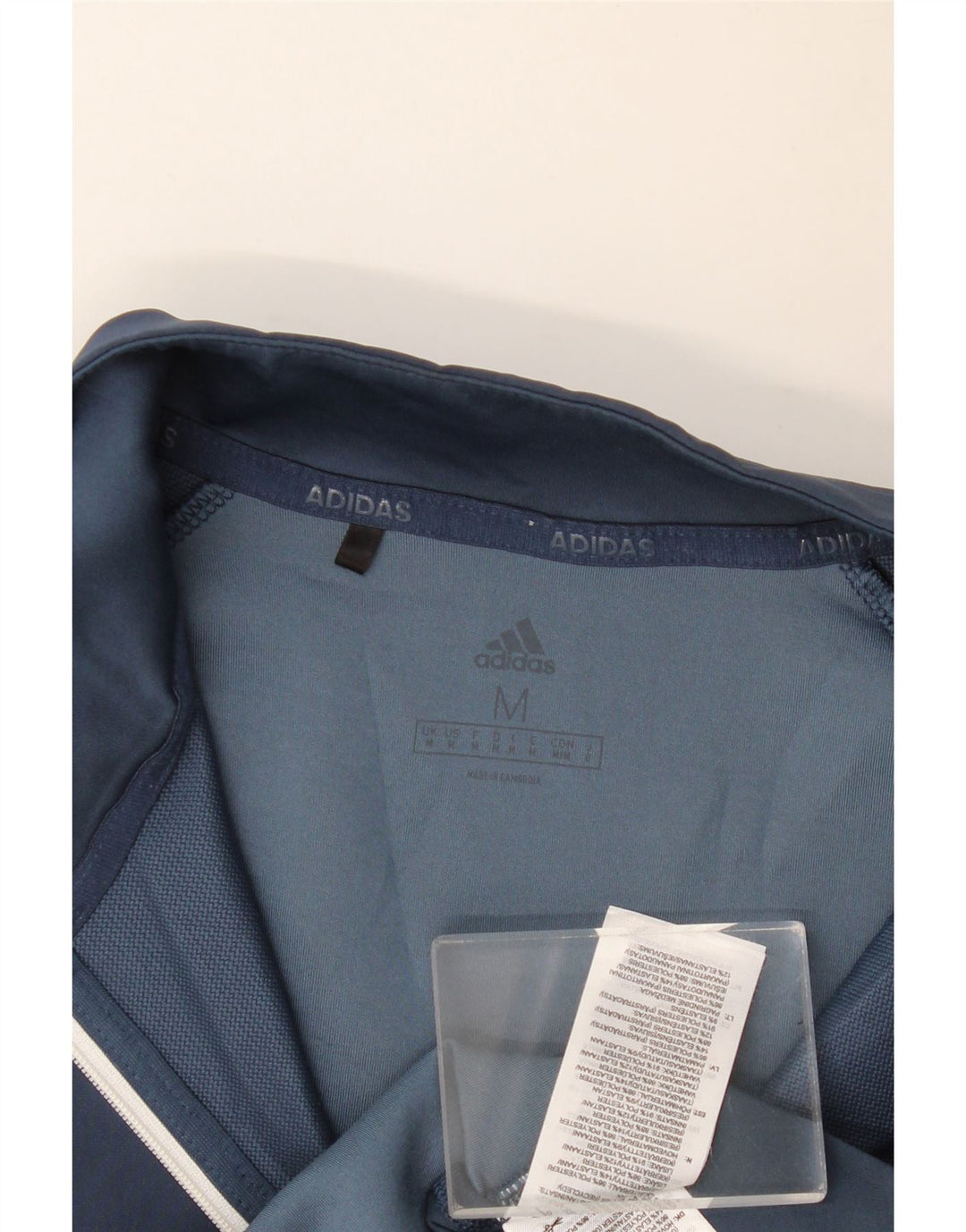 ADIDAS Haut de survêtement à col zippé pour homme Bleu marine moucheté