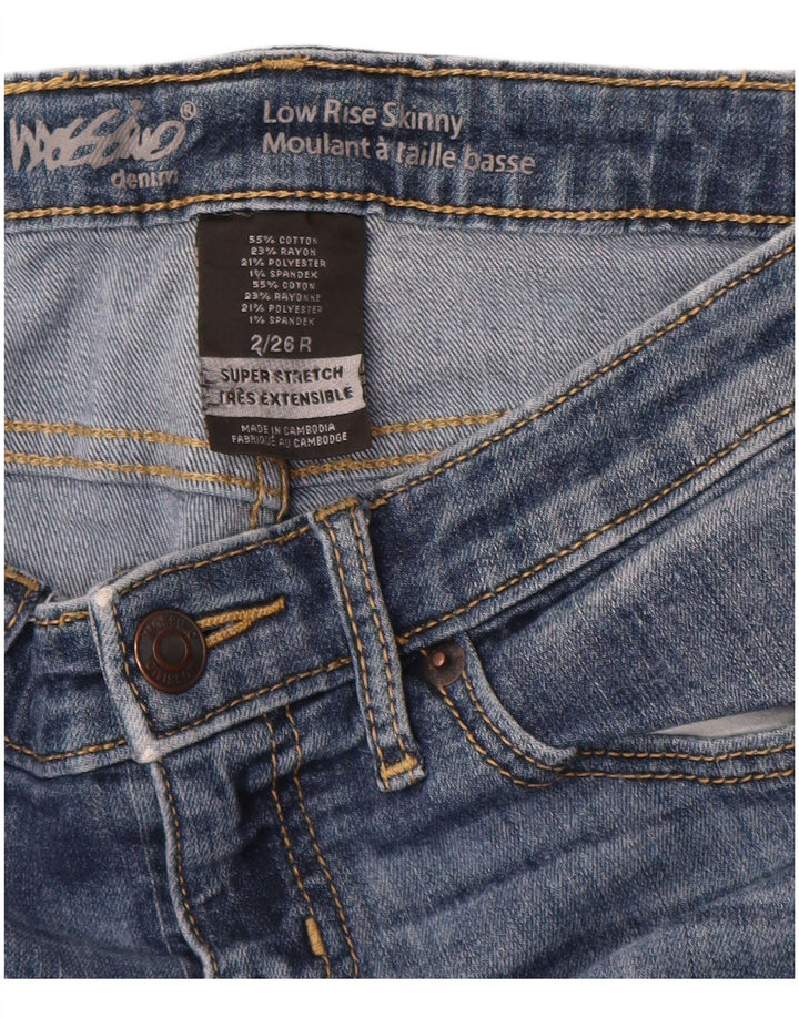 MOSSIMO Jean super skinny pour femme US 2 XS W27 L30 Bleu Coton