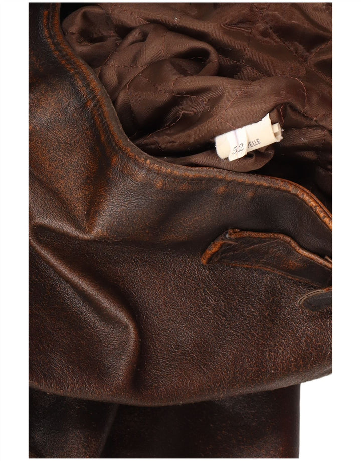 ALAN GORDON Veste en cuir pour homme IT 52 XL Cuir marron