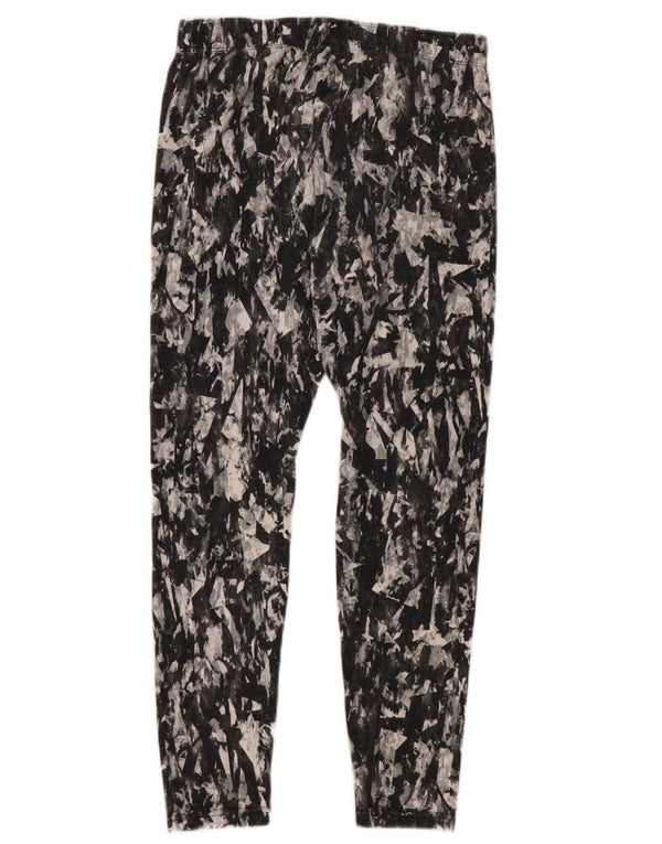 NIKE Womens Leggings UK 16 Large Noir Camouflage Coton