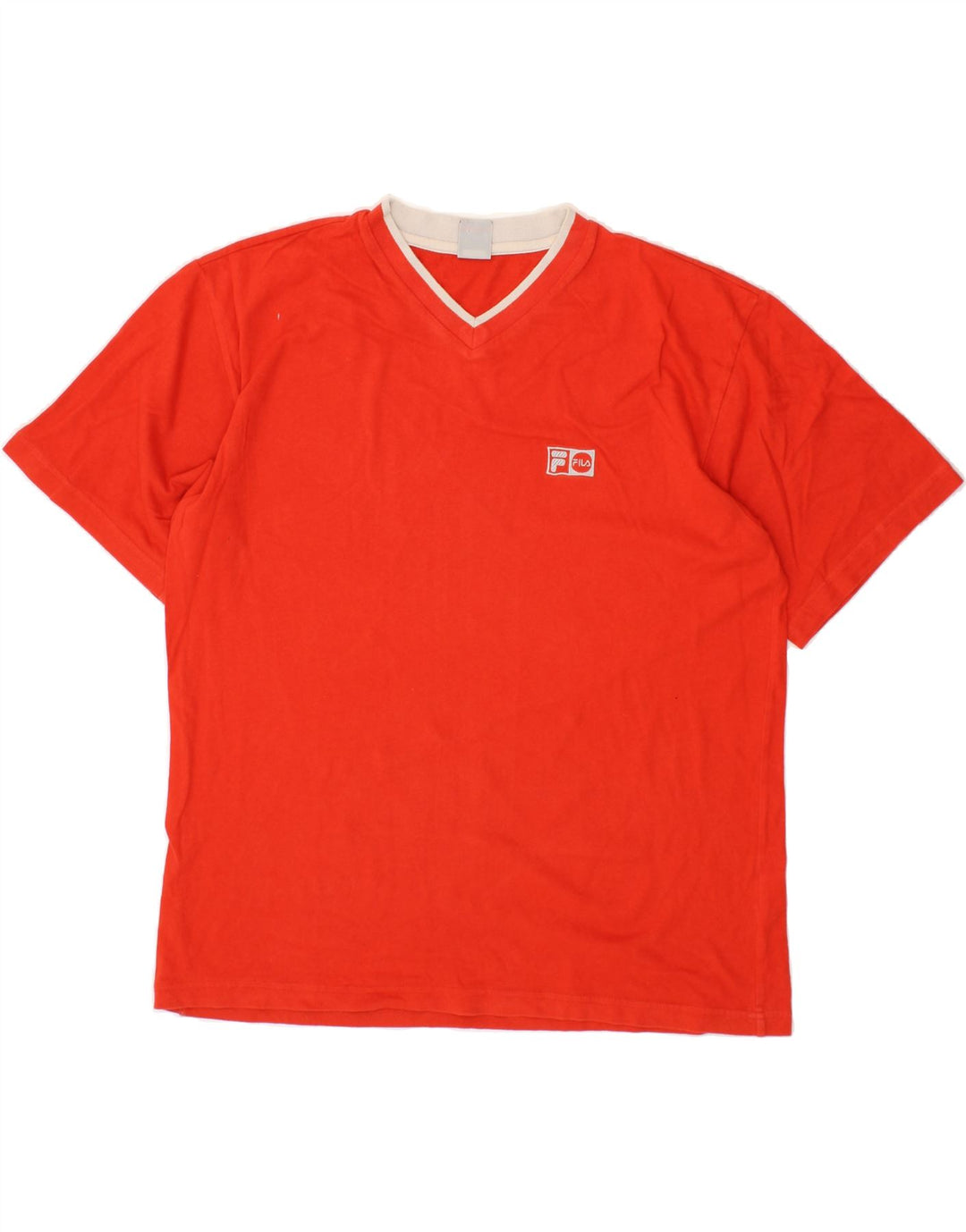 FILA Mens T-Shirt Top Large Red Cotton Vintage Fila and Second-Hand Fila from Messina Hembry 