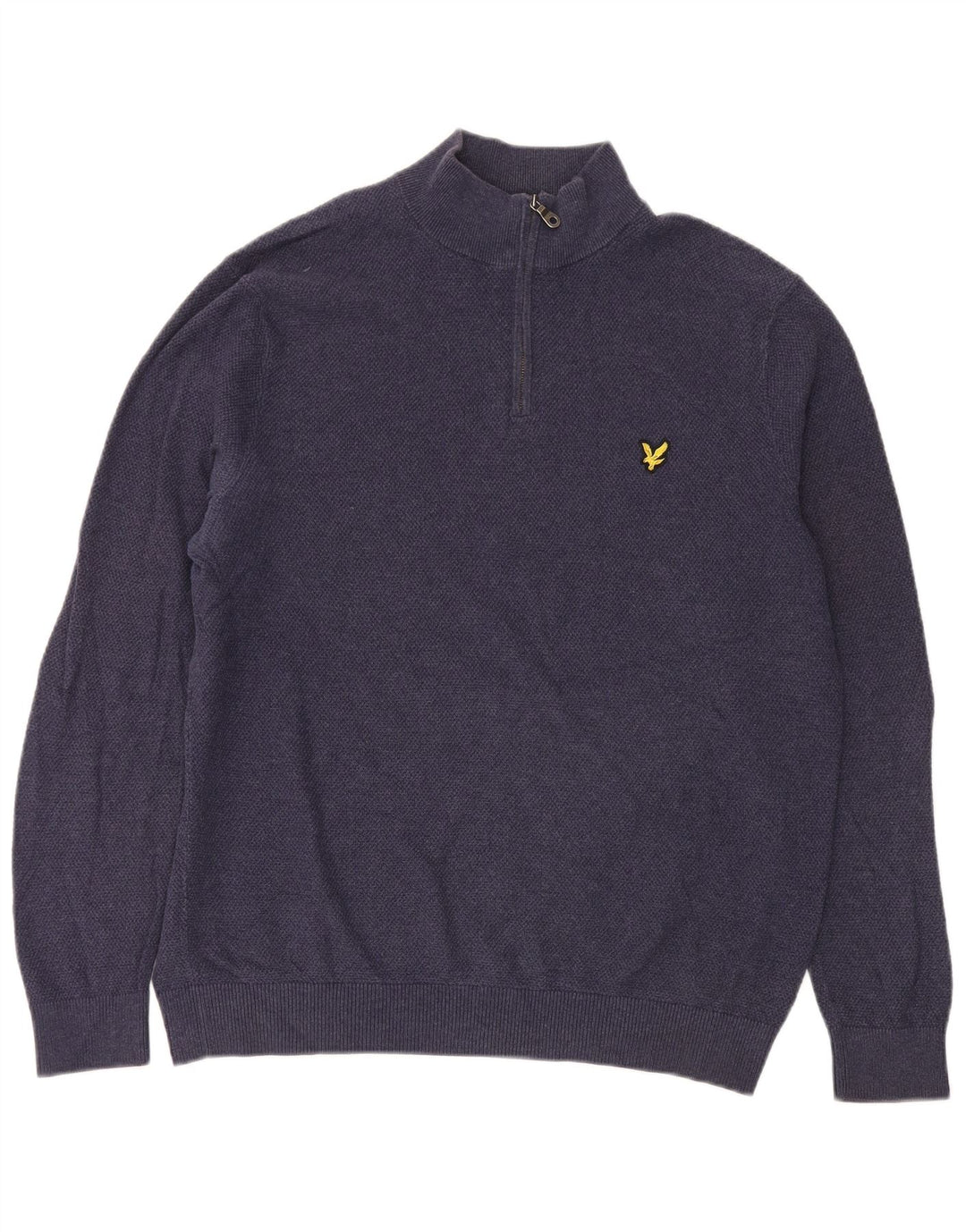 Lyle & Scott Pull à col zippé pour homme en coton bleu marine Taille L