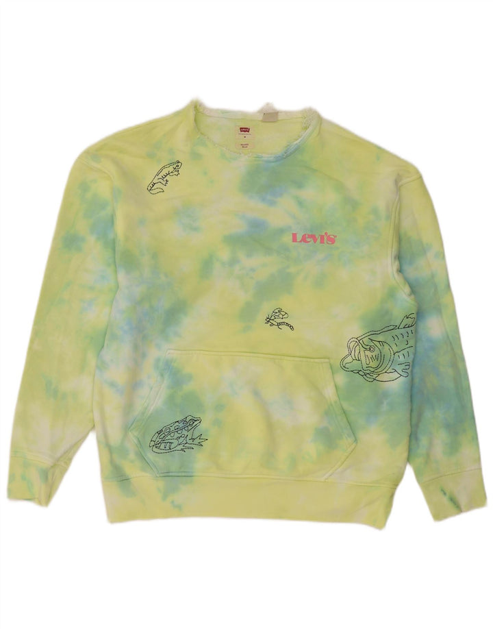 Levi's Sweat-Shirt Relaxed Graphic Homme Vert Moyen Tie Dye Coton