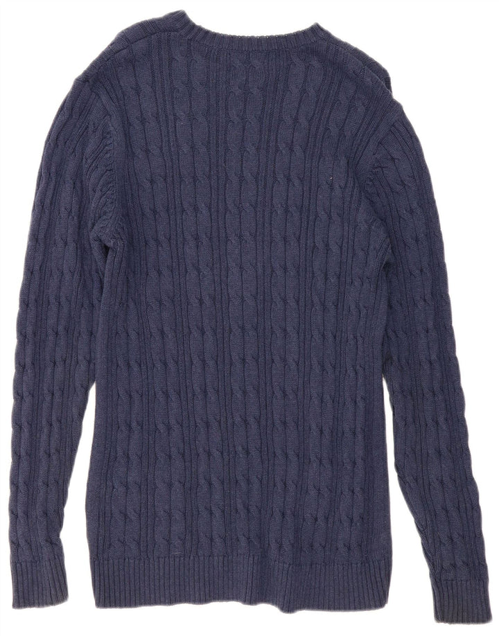 Marks & Spencer Pull à col rond coupe classique pour homme Bleu marine moyen