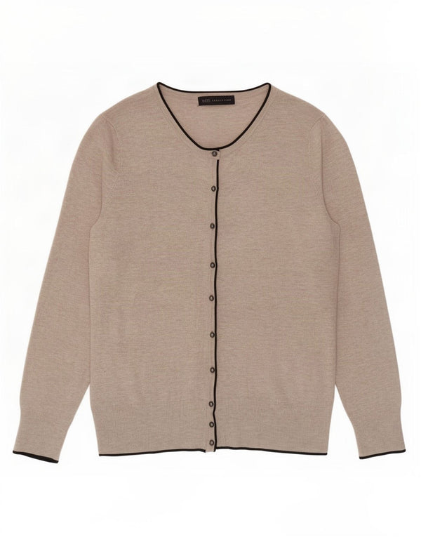 Marks & Spencer Cardigan pour femme en viscose mouchetée beige moyen UK 44
