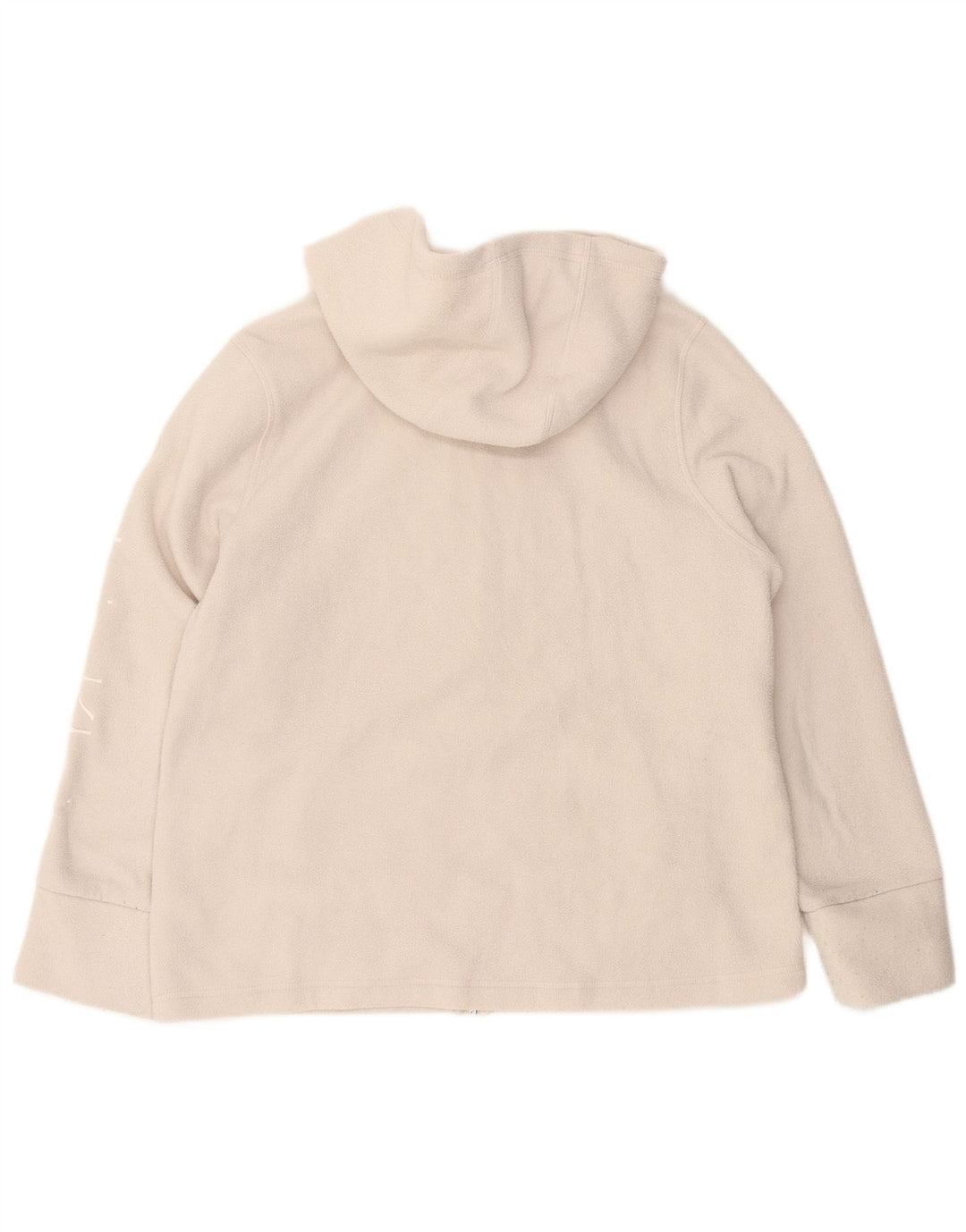 CALVIN KLEIN Veste polaire à capuche graphique pour femme UK 18 XL Blanc cassé