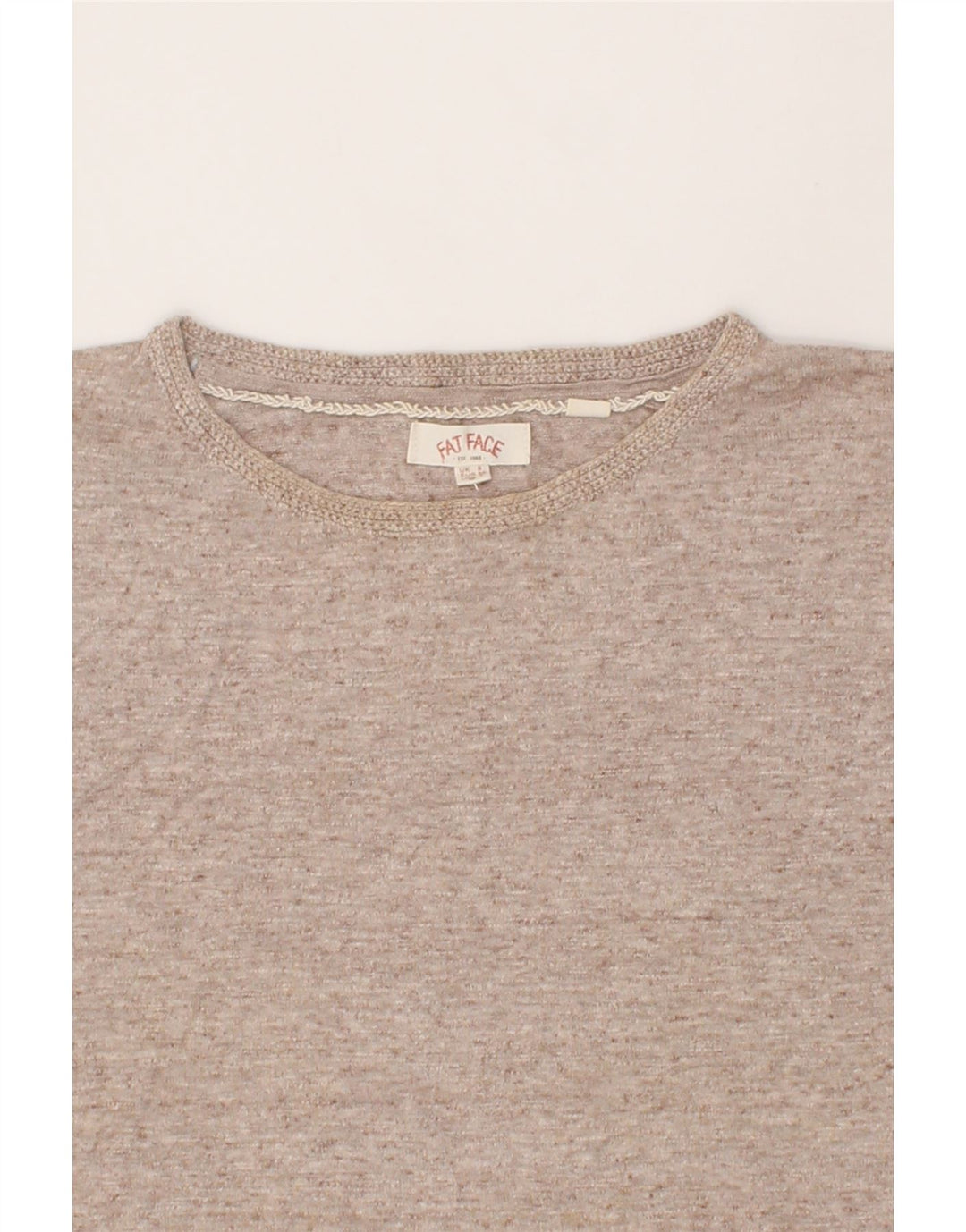 FAT FACE Womens Oversized Crew Neck Jumper Sweater UK 8 Small Grey Vintage Fat Face and Second-Hand Fat Face from Messina Hembry 