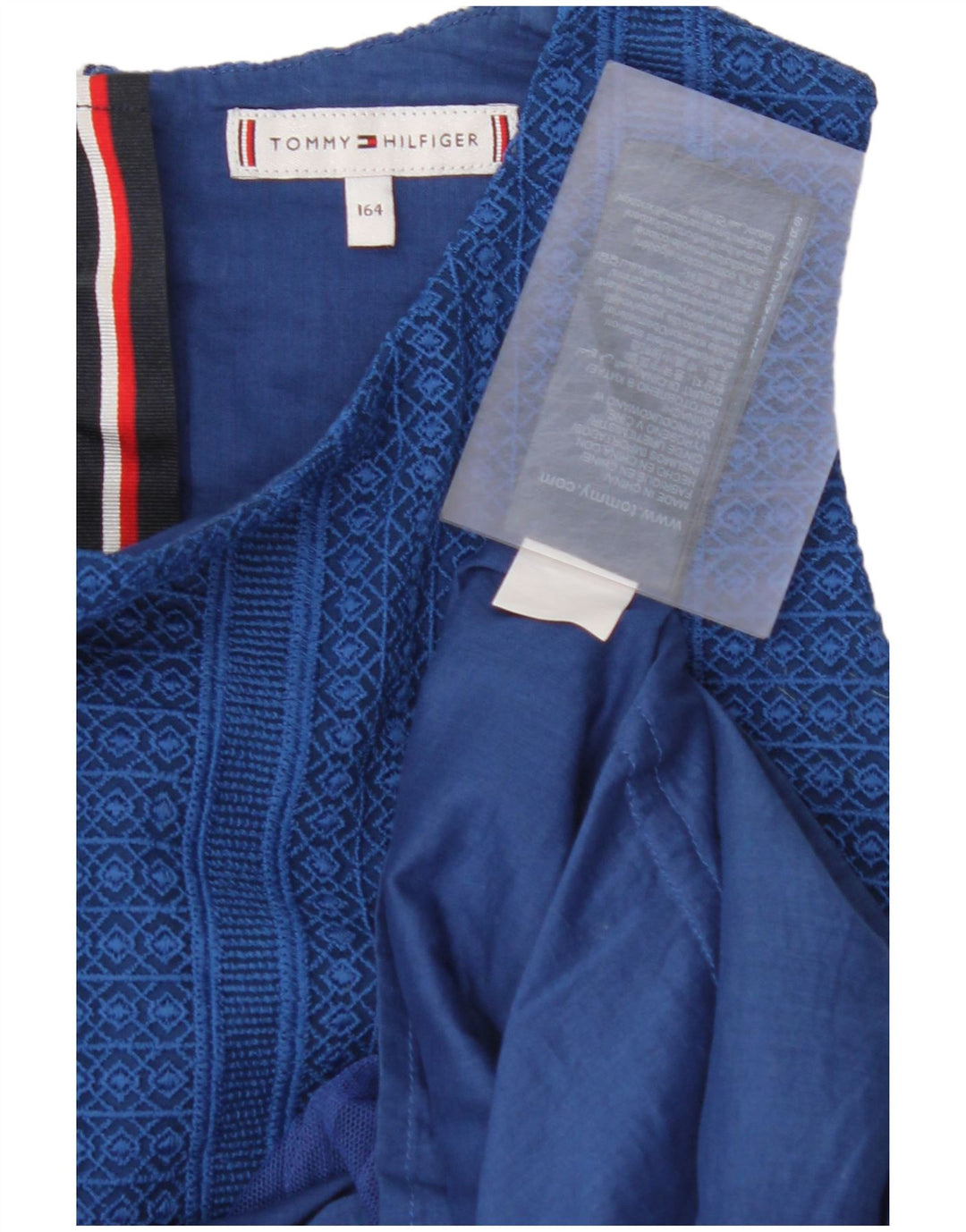 TOMMY HILFIGER Robe trapèze sans manches fille 13-14 ans Bleu Coton