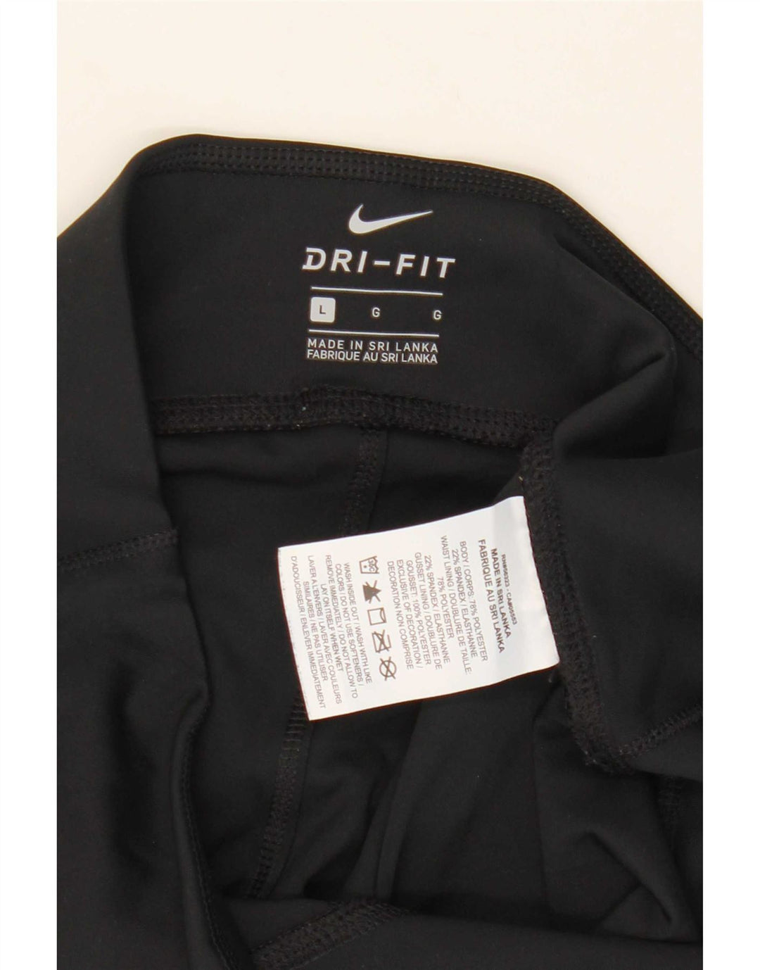 Nike Legging Capri Dri Fit pour femme UK 16 Large Noir Polyester
