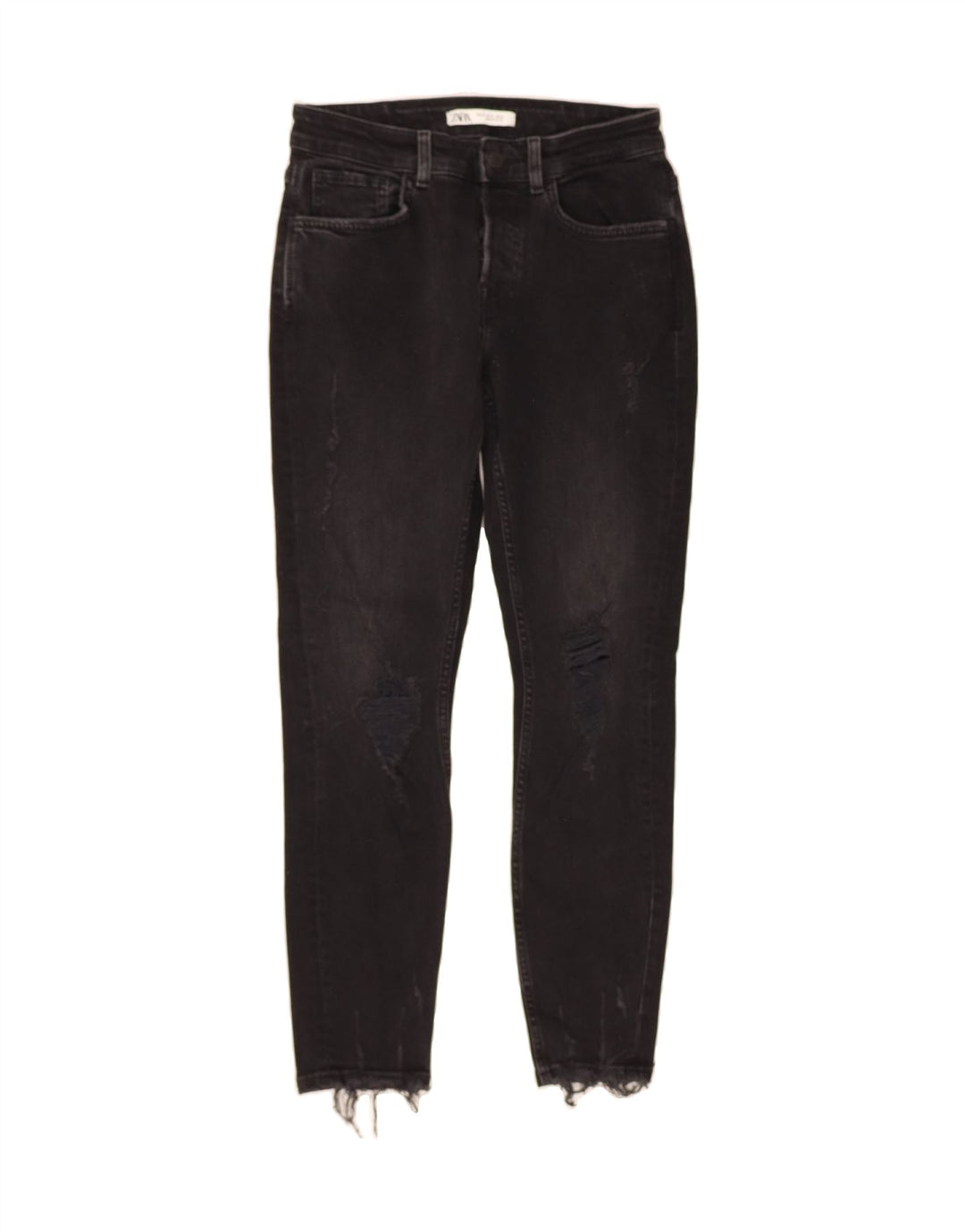 ZARA Mens Distressed Slim Jeans EU 38 Small W30 L29 Black Vintage Zara and Second-Hand Zara from Messina Hembry 
