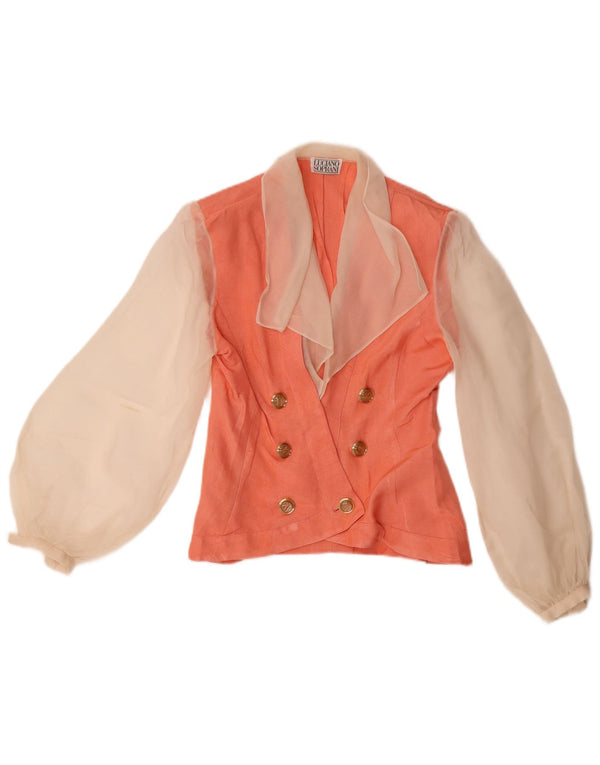 Luciano Soprani Chemisier pour femme UK 10 Small Rose Colourblock