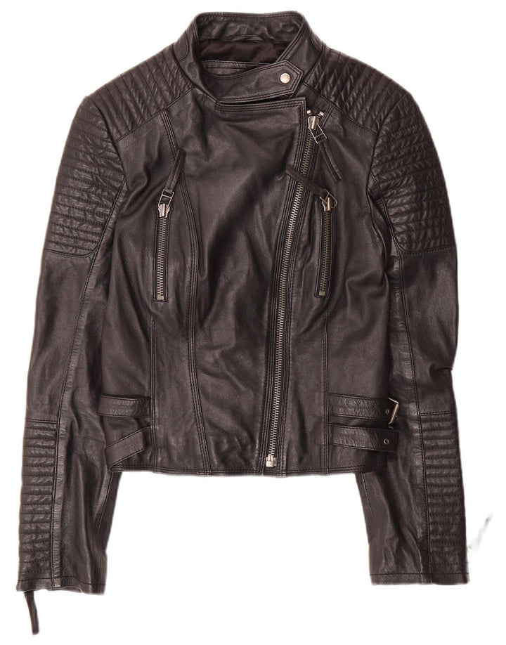 Cigno Nero Veste de motard en cuir court pour femme IT 38 XS Cuir noir