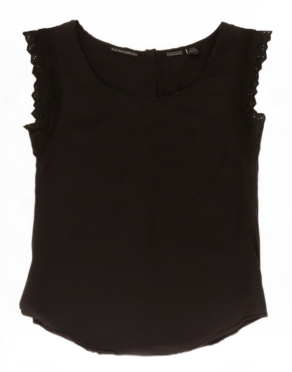 Maison Scotch Womens Blouse Top US 1 XS Black Silk