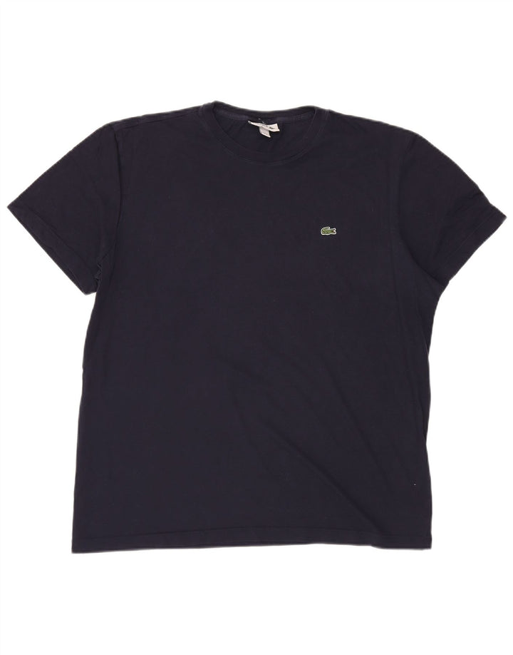 LACOSTE Homme Regular Fit T-Shirt Top Taille 6 XL Bleu Marine Coton