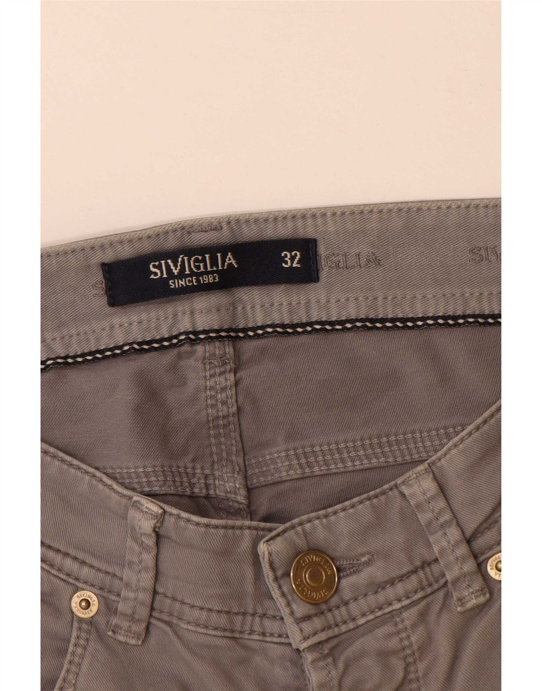 SIVIGLIA Jean Droit Femme W32 L30 Gris Coton