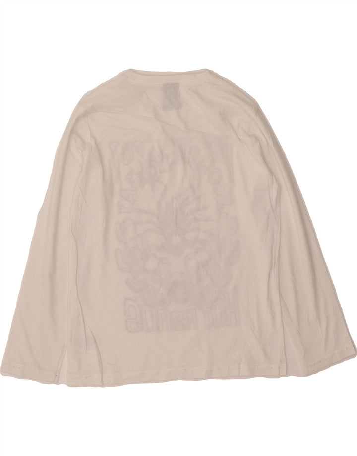 SCORPION BAY Boys Top Long Sleeve 10-11 Years Medium Off White Cotton Vintage Scorpion Bay and Second-Hand Scorpion Bay from Messina Hembry 