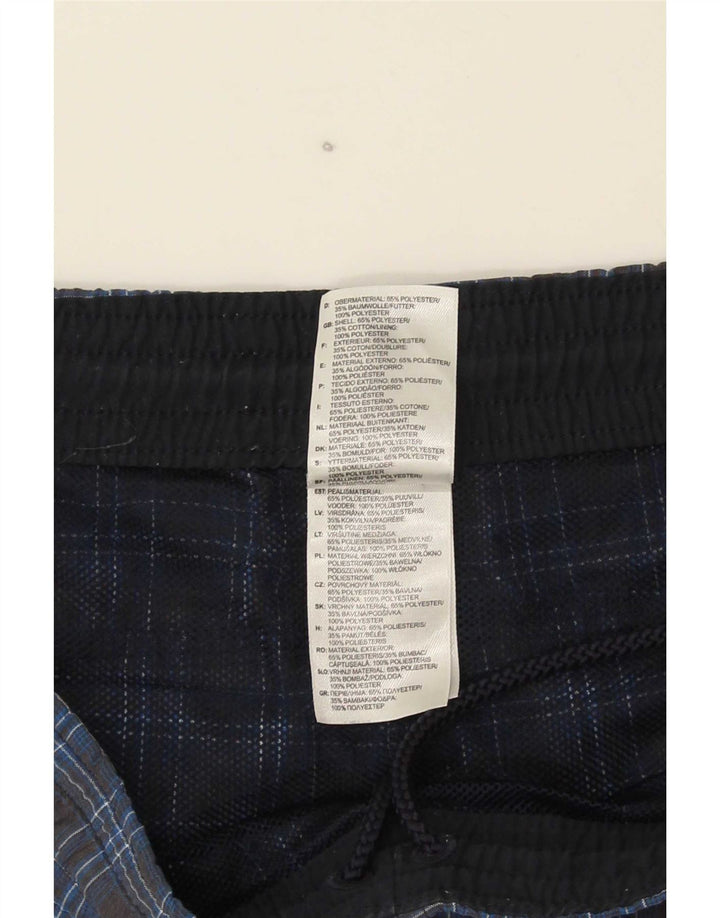Adidas Short de bain homme petit bleu marine à carreaux en polyester