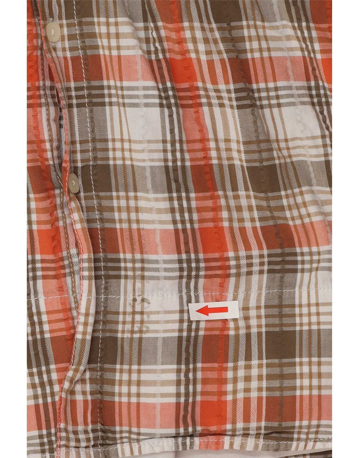 Chemise pour homme à manches courtes Lerros XL motif à carreaux multicolore en coton
