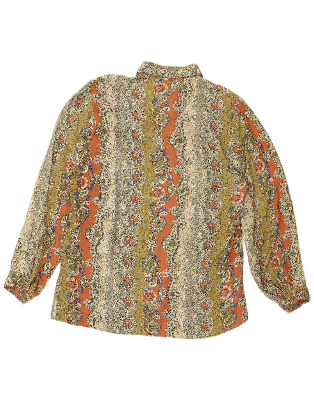 VINTAGE Chemisier chemise surdimensionnée femme EU 40 Moyen Paisley multicolore