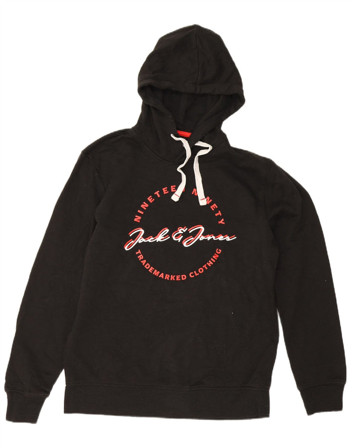 Jack & Jones Pull à Capuche Graphique Homme Noir Taille L