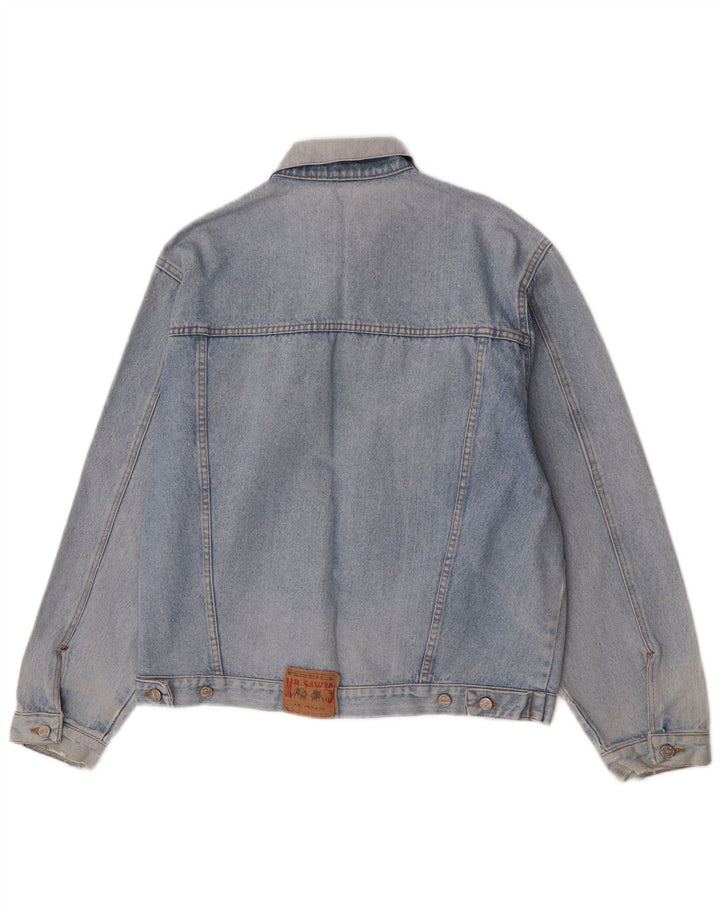 veste en denim homme vintage UK 40 Grand Bleu