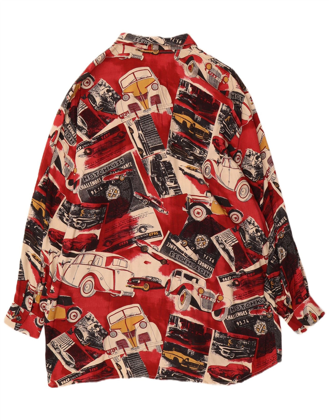 Chemise Vintage à motif abstrait pour femmes, voitures multicolores 3XL