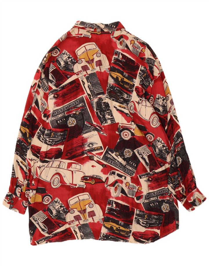 Chemise Vintage à motif abstrait pour femmes, voitures multicolores 3XL