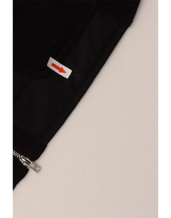 TOMMY HILFIGER Pull Cardigan Femme UK 10 Petit Noir Polyester