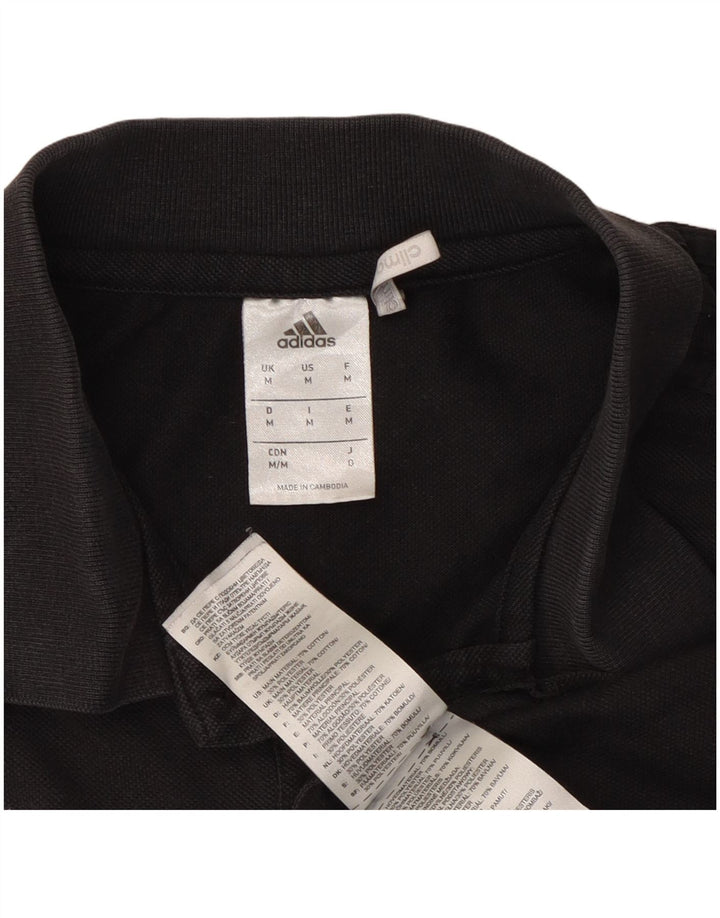 Adidas Polo graphique homme en coton noir moyen