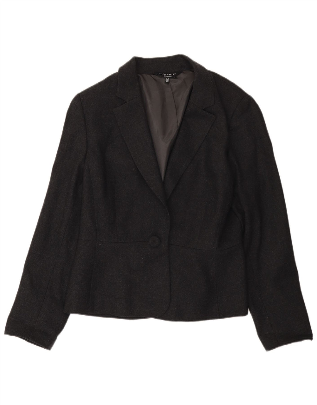 Laura Ashley Veste Blazer 1 Bouton pour Femme UK 18 XL Laine Grise