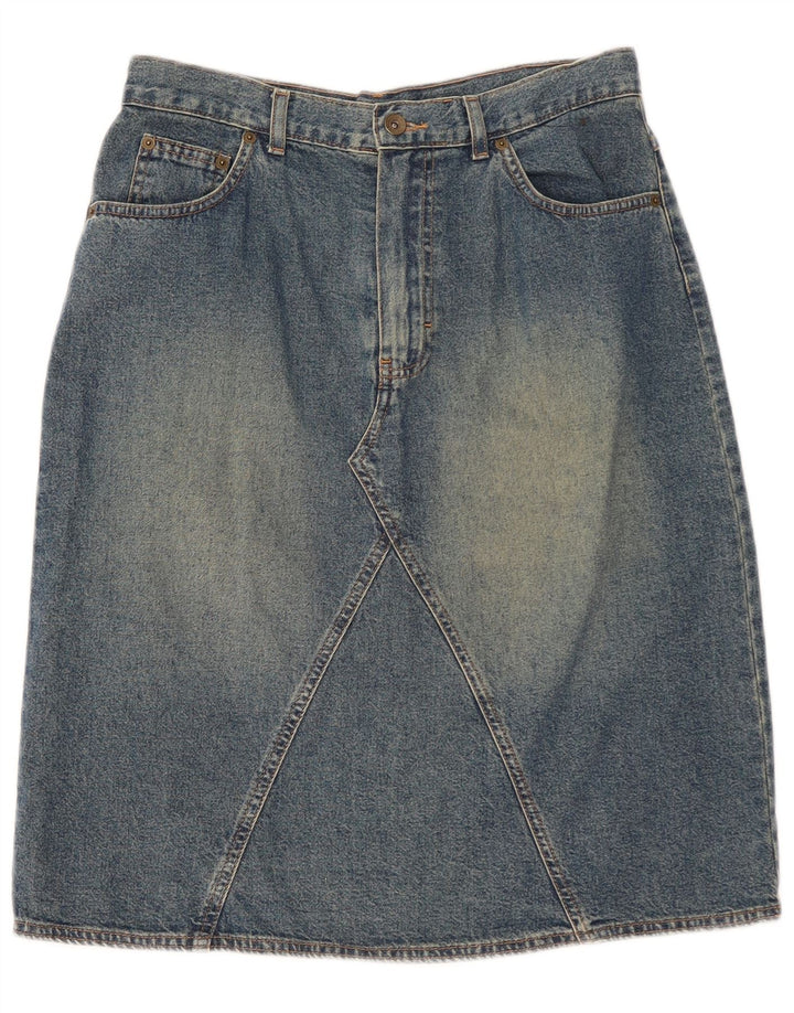 Marks & Spencer Jupe en jean pour femme UK 14 Medium W30 Bleu Coton