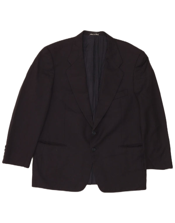 Marks & Spencer Veste blazer à 2 boutons pour homme UK 42 XL Bleu marine Laine vierge