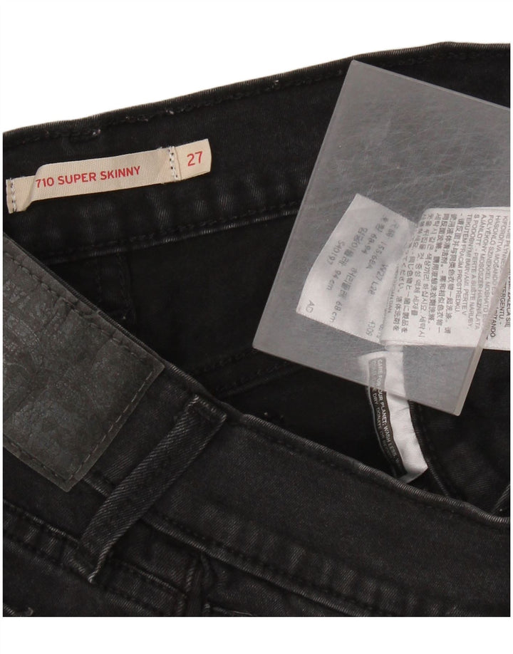 LEVI'S Jean 710 Super Skinny Femme W27 L28 Coton Noir