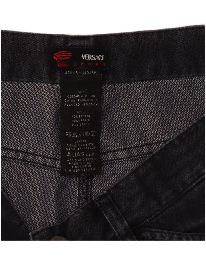 Versace Jean droit W34 L34 gris coton homme