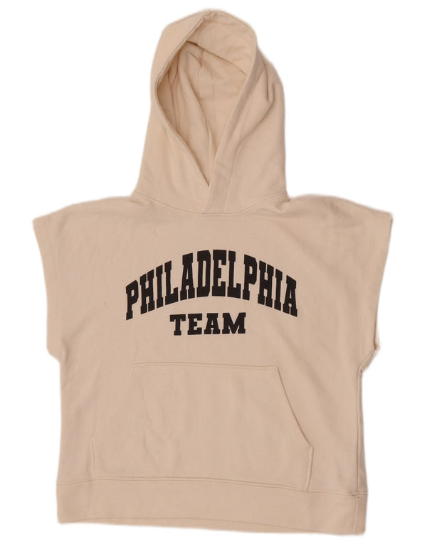 Zara Pull à capuche graphique Philadelphia Team Graphic pour garçon 11-12 ans Blanc cassé