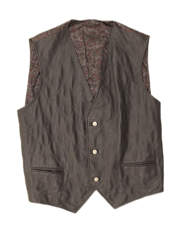 gilet en cuir homme vintage Grand Paisley Noir