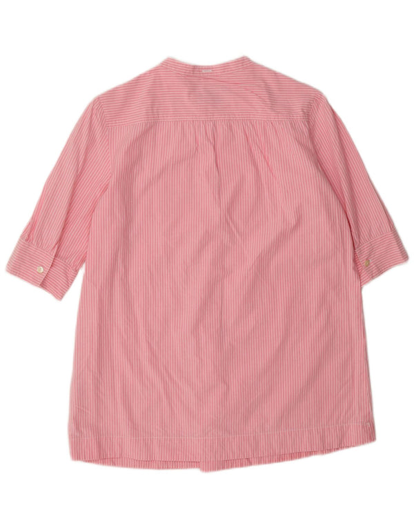 Jack Wills Chemise pull à manches courtes pour femme UK 12 Rose moyen rayé