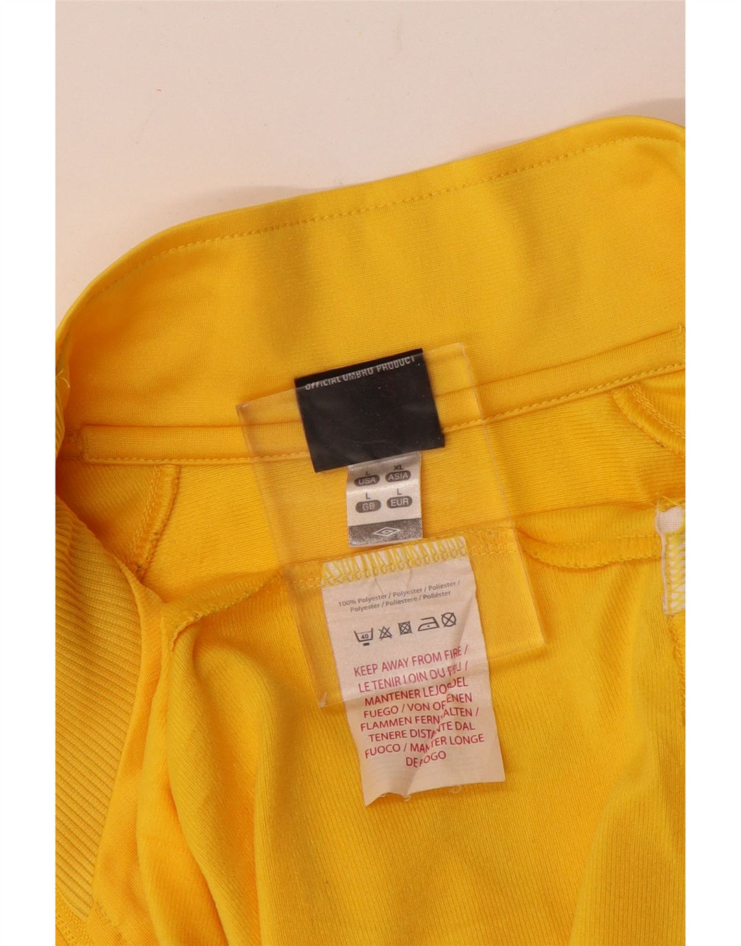 Umbro Veste de survêtement pour homme Large Jaune Colorblock Polyester