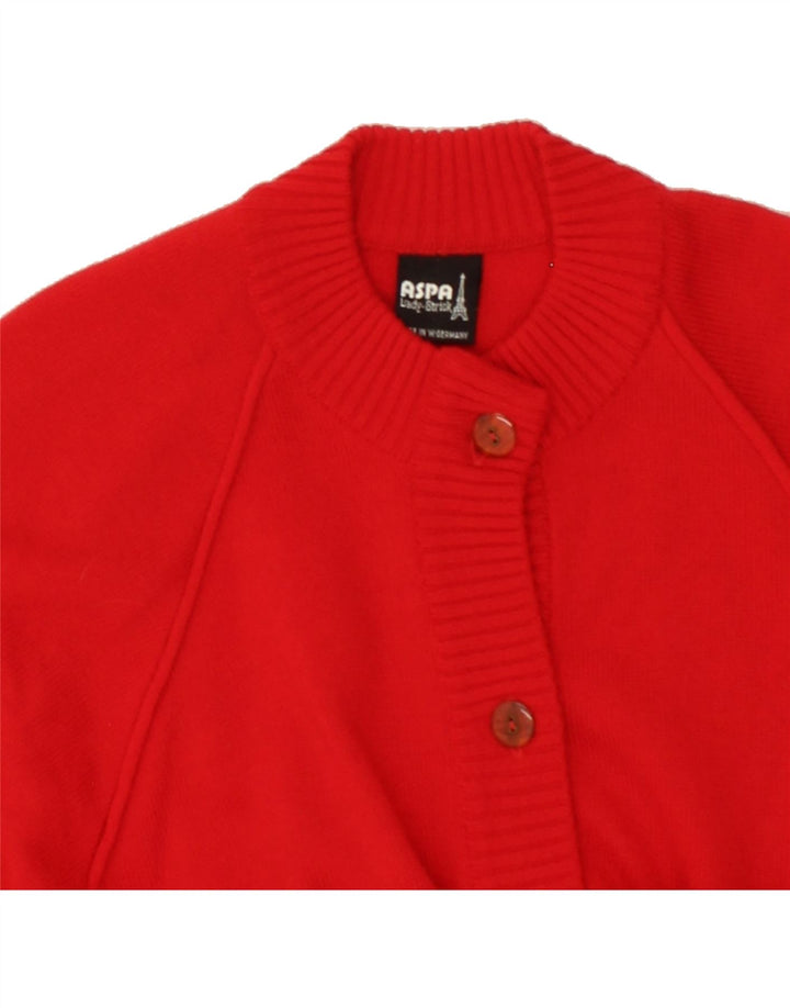 VINTAGE Womens Cardigan Sweater EU 48 2XL Red Polyacrylic Vintage Vintage and Second-Hand Vintage from Messina Hembry 