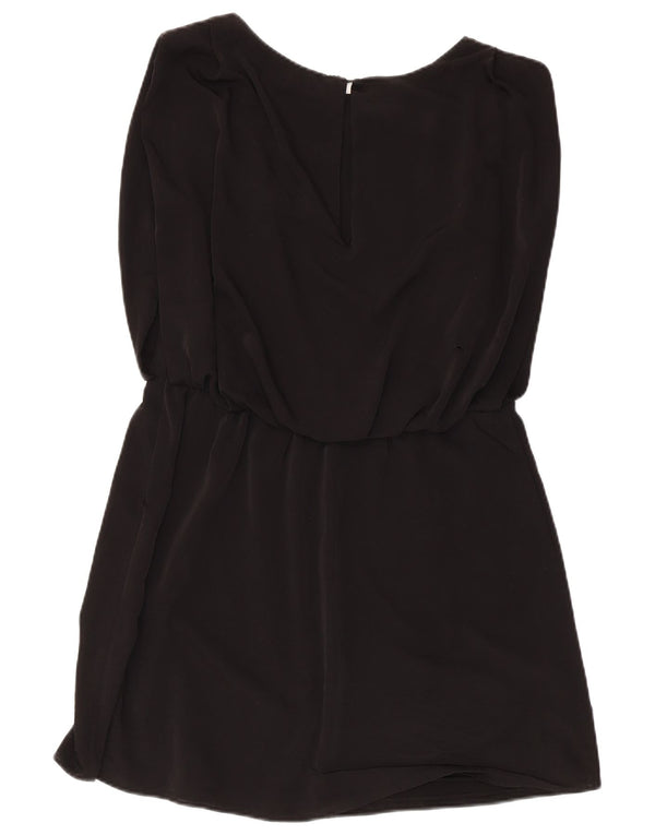Zara Womens Sleeveless A-Line Dress UK 14 Medium Black