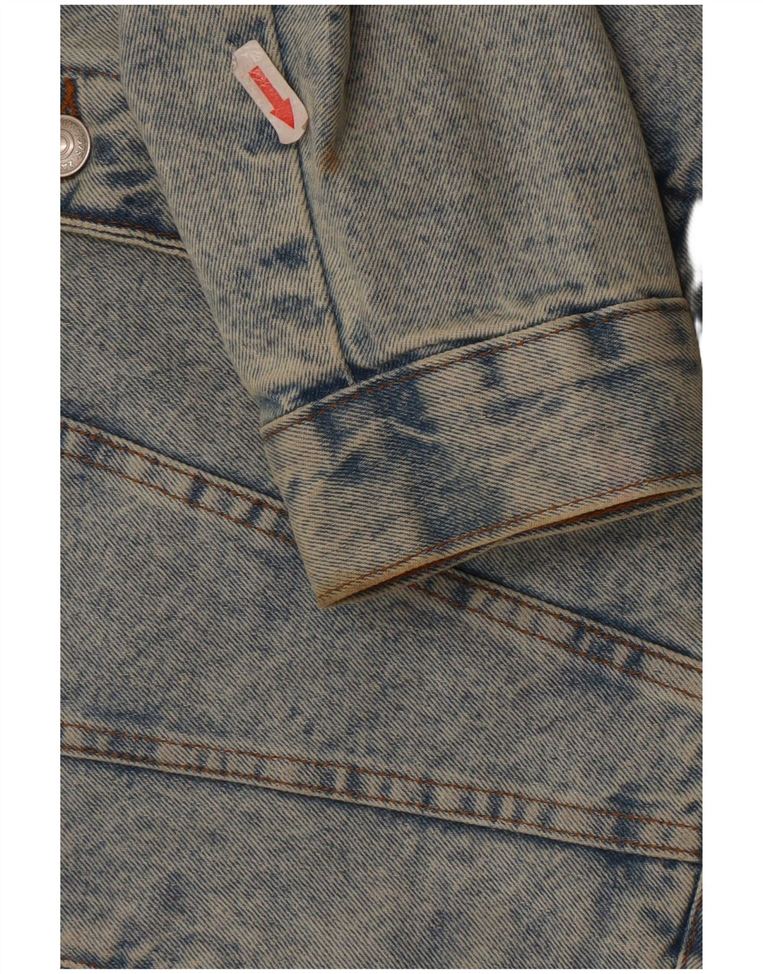 Zara Veste Sherpa en jean pour homme UK 40 Large Bleu Polyester