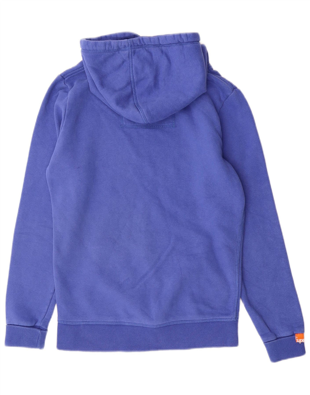 SUPERDRY Pull à capuche graphique pour femme UK 10 Petit Bleu Coton