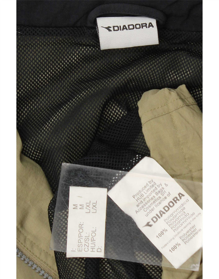 Diadora Veste de pluie à capuche pour homme UK 38 Medium Kaki Polyamide