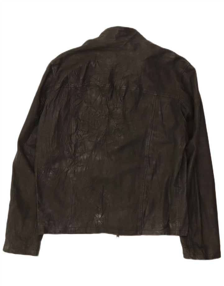 Veste en cuir homme vintage UK 38 Cuir noir moyen