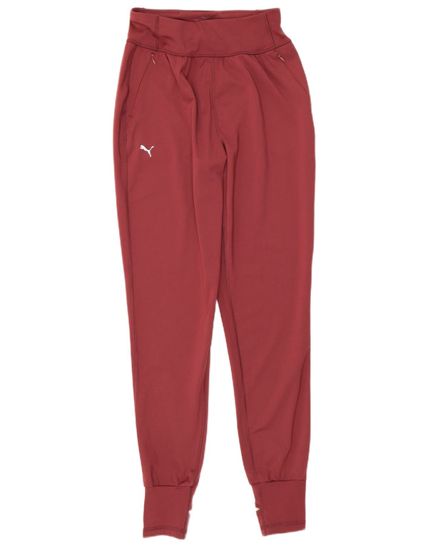 Puma Pantalon de survêtement pour femme Joggers UK 8 Small Bordeaux Polyester