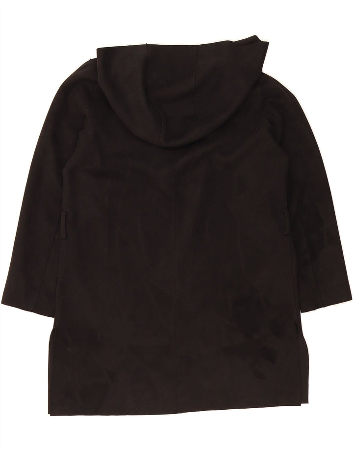 ZARA Womens Hooded Overcoat UK 10 Small Black Polyester Vintage Zara and Second-Hand Zara from Messina Hembry 