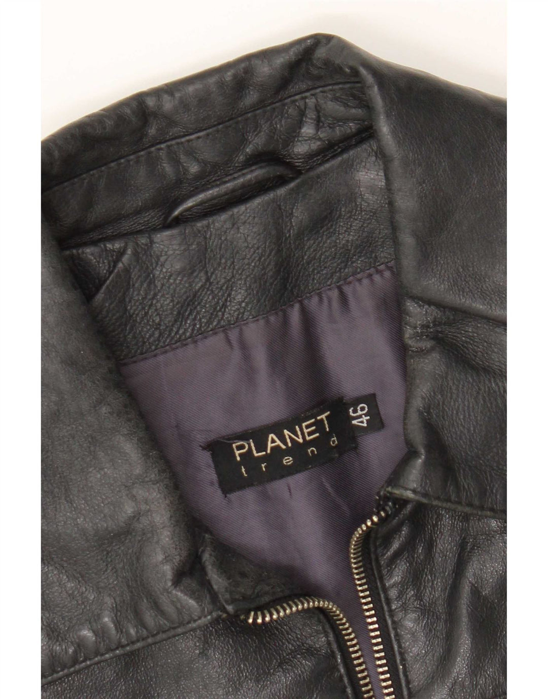 Planet Veste en cuir pour homme IT 46 Petit cuir noir