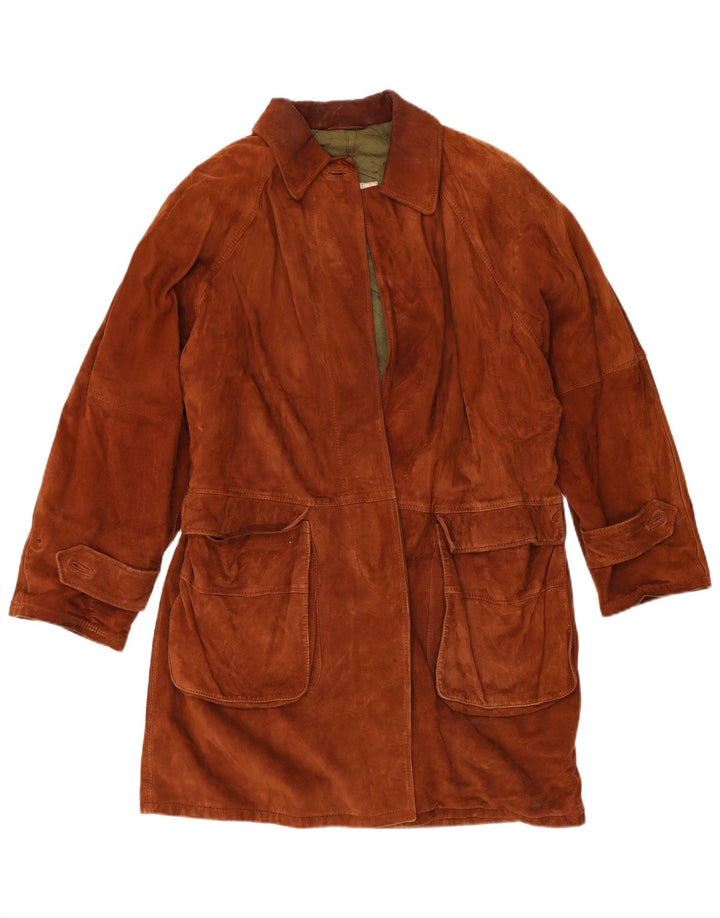 Pardessus surdimensionné en daim pour femme Conbipel IT 42 Cuir marron moyen