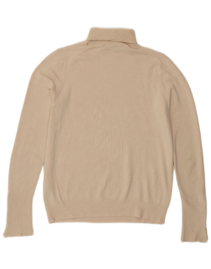 Zara Pull col roulé pour femme UK 12 Medium Off White Viscose