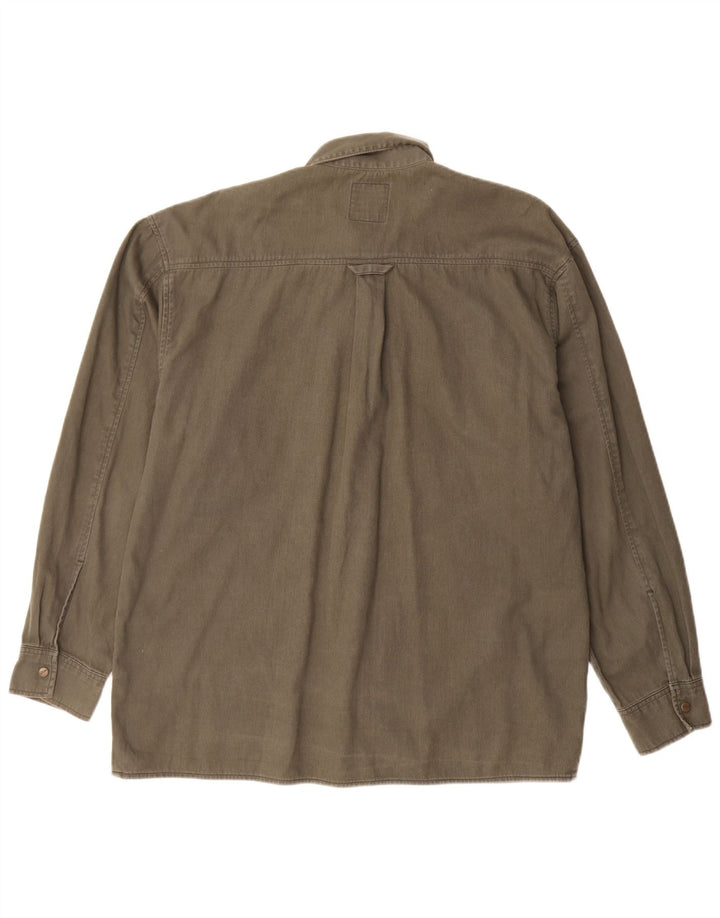 Wrangler Chemise Homme Gris Moyen Coton